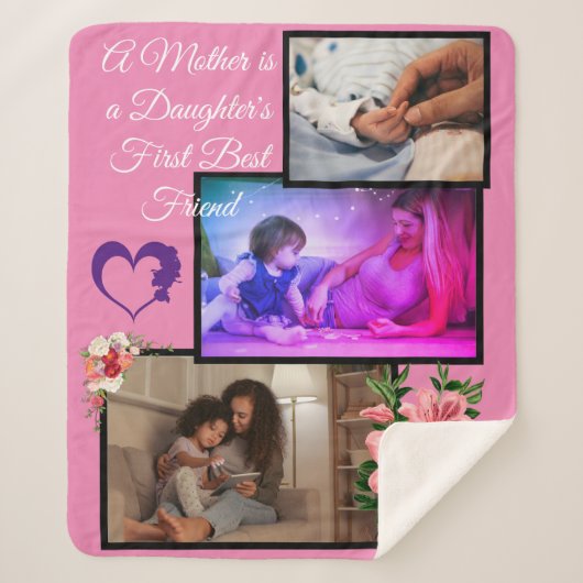 Moederdag van Daughter_Sherpa Blanket Sherpa Deken (Voorkant)