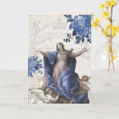 Moederdag van de Heilige Maagd Maria-engelen Kaart (Gele Bloem)