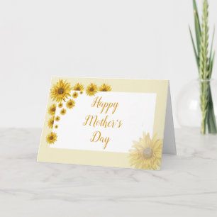  Moederdag van de Rustige Gele Zonnebloemen Kaart