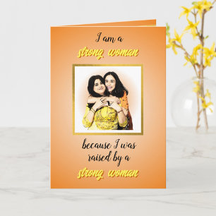 Moederdag van dochter van volwassenen naar moeder kaart