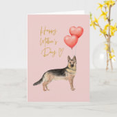 Moederdag van Dog - German Shepherd Mam Kaart (Gele Bloem)