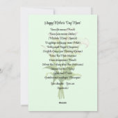 Moederdag van Floral lily Feestdagenkaart (Achterkant)