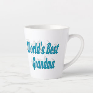 Moederdag van Grandma sky blue typografie Latte Mok