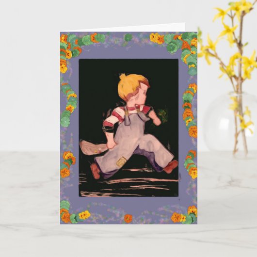 Moederdag van Young Son Kaart (Gele Bloem)