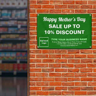 Moederdag Verkoop Groene Rechthoek 4' x 2,5' Banne Spandoek