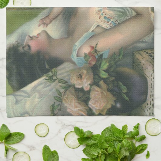  Moederdag, Victoriaans moeder met Baby Theedoek (Gevouwen)