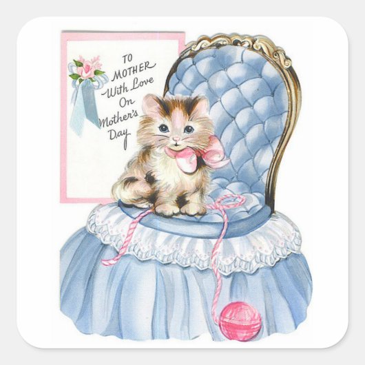 Moederdag Vierkante Sticker (Voorkant)