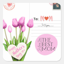 Moederdag Vierkante Stickers