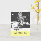 Moederdag Vintage 1950 Strijkplank AD Kaart (Gele Bloem)