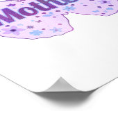 Moederdag Vlinder Bloemen Sticker  Poster (Hoek)