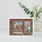 Moederdag Vloerwinkel Waterverf Briefkaart (Staand voorkant)