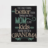 *MOEDERDAG* VOOR DE BESTE "MOM" EN "GRANDMOTHER" KAART (Voorkant)
