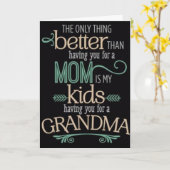 *MOEDERDAG* VOOR DE BESTE "MOM" EN "GRANDMOTHER" KAART (Gele Bloem)