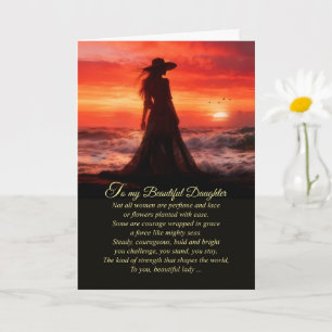 Moederdag voor Dochter met Mooie Vrouw Kaart