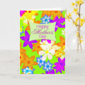 Moederdag voor flasbloemen kaart (Gele Bloem)