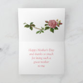 Moederdag voor Foster Mom,  Roos Kaart (Binnen)