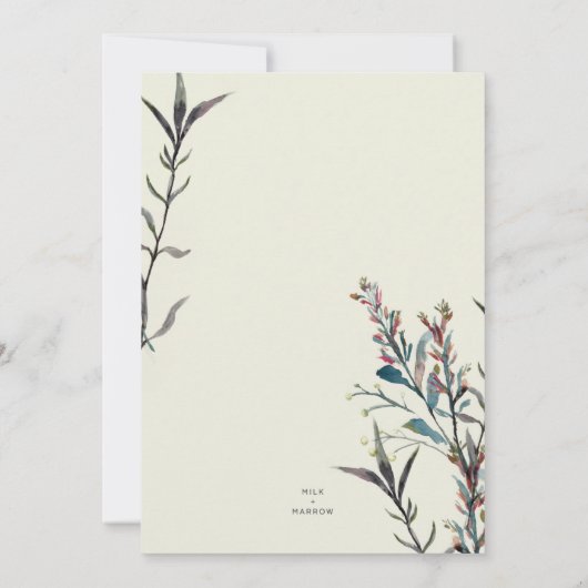 Moederdag voor geperste wilde bloemen kaart (Achterkant)