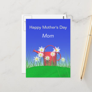 Moederdag voor mam Daisies and Watering Can Briefkaart