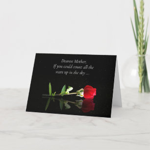 Moederdag voor mama: prachtig Roos en sterren Kaart