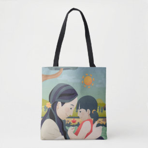 Moederdag voor moeder en kind CANVAS TAS