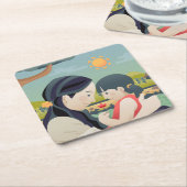 Moederdag voor moeder en kind | ONDERZETTER (Schuin)