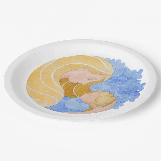 Moederdag voor moeder en kind | Papieren Bord (Gekanteld)