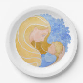 Moederdag voor moeder en kind | Papieren Bord (Voorkant)