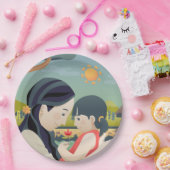 Moederdag voor moeder en kind | Papieren Bord (Feest)