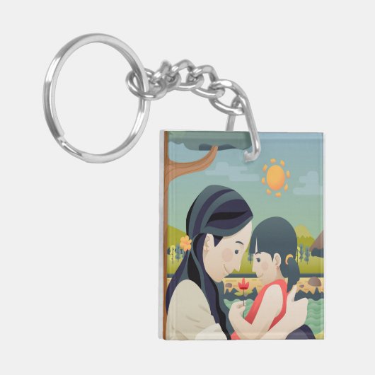 Moederdag voor moeder en kind | SLEUTELHANGER (Voorkant Links)