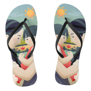 Moederdag voor moeder en kind TEENSLIPPERS