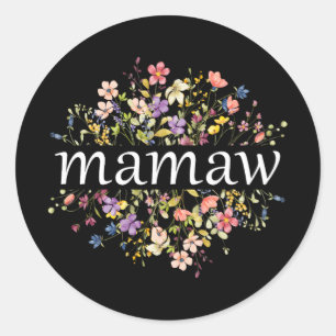 Moederdag Voor Moeder Wildflower Bloemen Vrouwen#3 Ronde Sticker