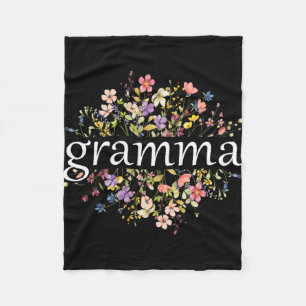 Moederdag Voor Oma Wildflower Bloemen Vrouwen#39 Fleece Deken