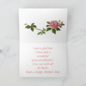 Moederdag voor overgrootmoeder, Roos Kaart (Binnen)