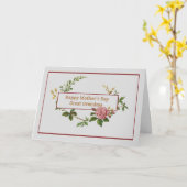 Moederdag voor overgrootmoeder, Roos Kaart (Gele Bloem)