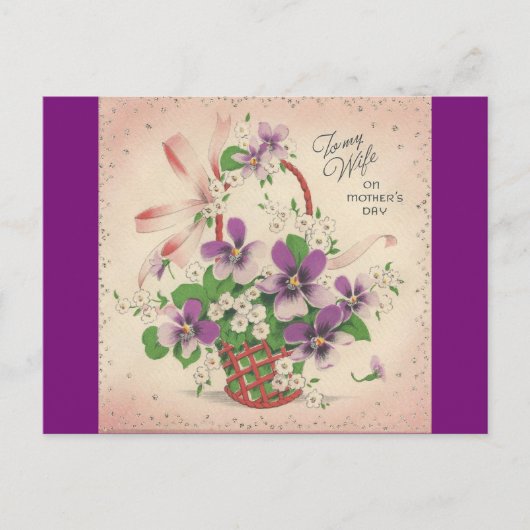  Moederdag voor vrouw Briefkaart (Voorkant)