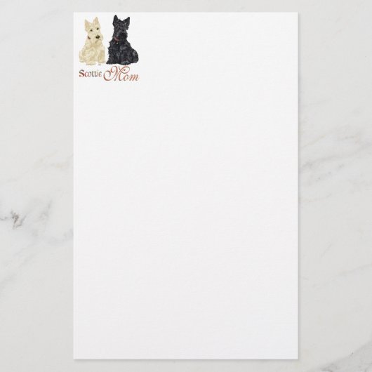 Moederdag voor Wheaten en Black Scotties Briefpapier (Voorkant)