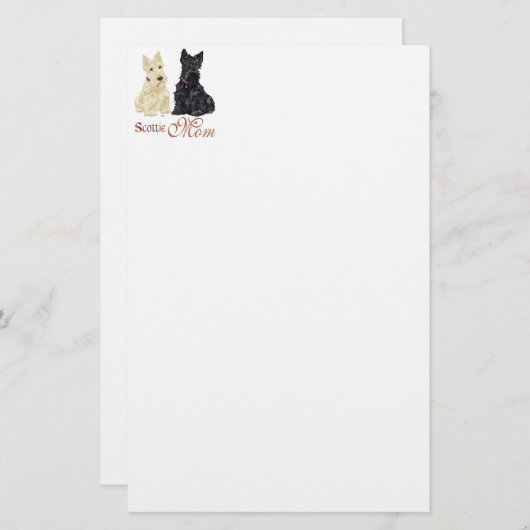 Moederdag voor Wheaten en Black Scotties Briefpapier (Voorkant / Achterkant)