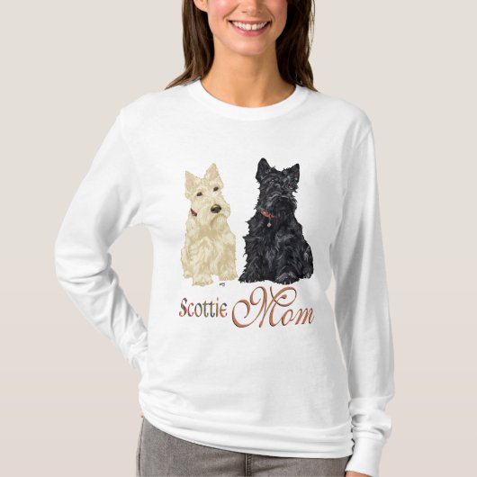 Moederdag voor Wheaten en Black Scotties T-shirt (Voorkant)