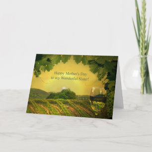 Moederdag voor Zuster Funny Wine en wijnbouw Kaart