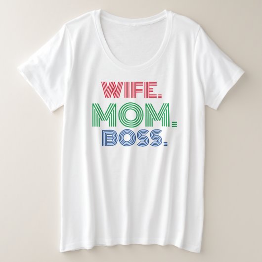Moederdag vrouw moeder baas T-shirt (Design voorkant)