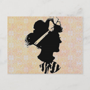 Moederdag  vrouw silhouet briefkaart