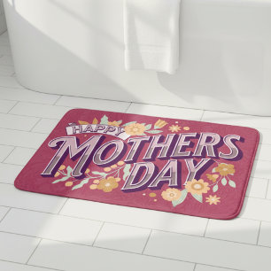  Moederdag Wavy Typography Cadeau Badmat