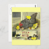 Moederdag: We houden van mama! Briefkaart (Voorkant / Achterkant)