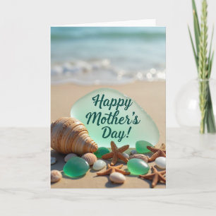 Moederdag Wenskaart aan Zee Kaart