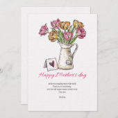 Moederdag wenskaart feestdagenkaart (Voorkant / Achterkant)