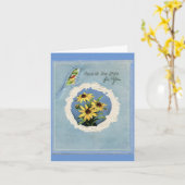 Moederdag Wenskaart Kaart (Gele Bloem)