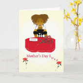 Moederdag wenskaart kaart (Gele Bloem)