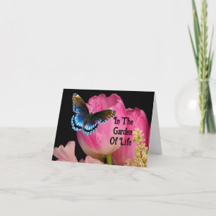 Moederdag wenskaart met Blauwe Vlinder Kaart