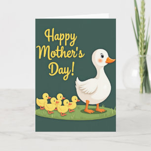 Moederdag wenskaart met eendjes kaart