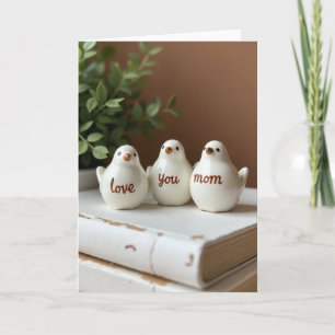 Moederdag wenskaart voor vogels kaart